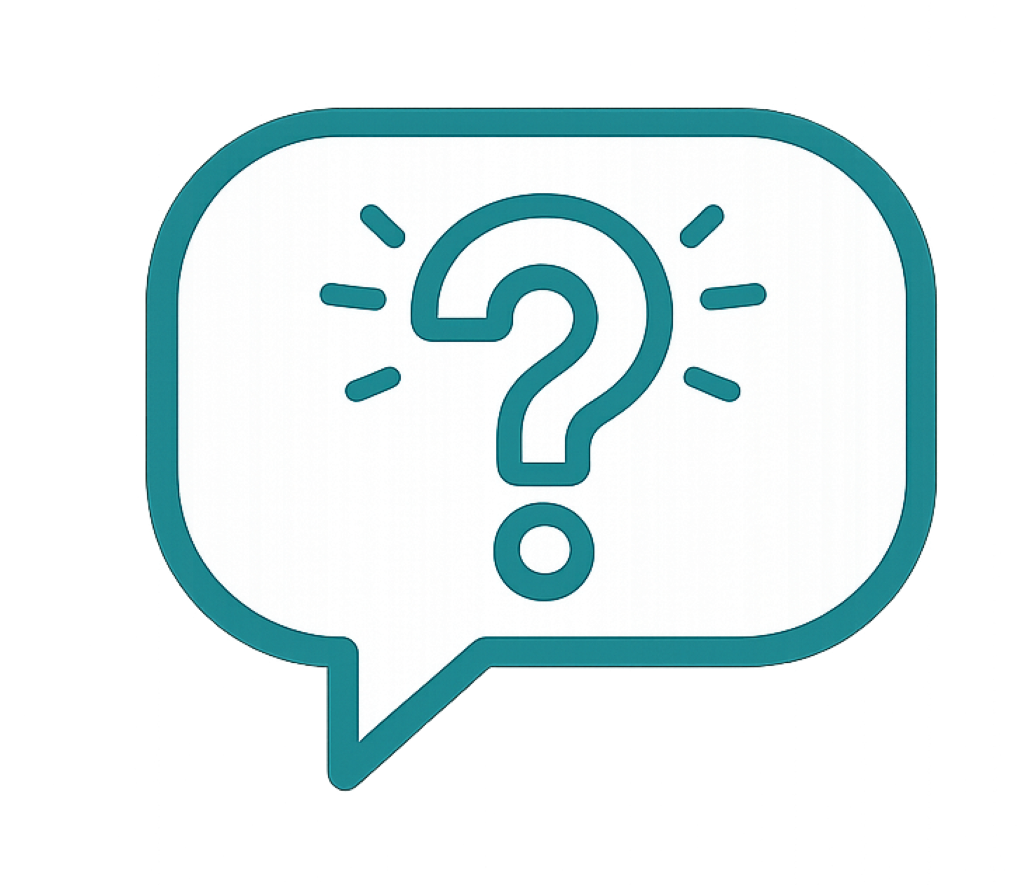 Question mark chat bubble icon representing frequently asked questions or SEO search queries